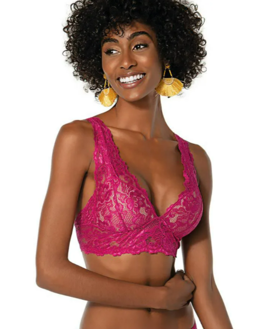 DeMillus Idylle 63577 wireless foamed cup lace bralette