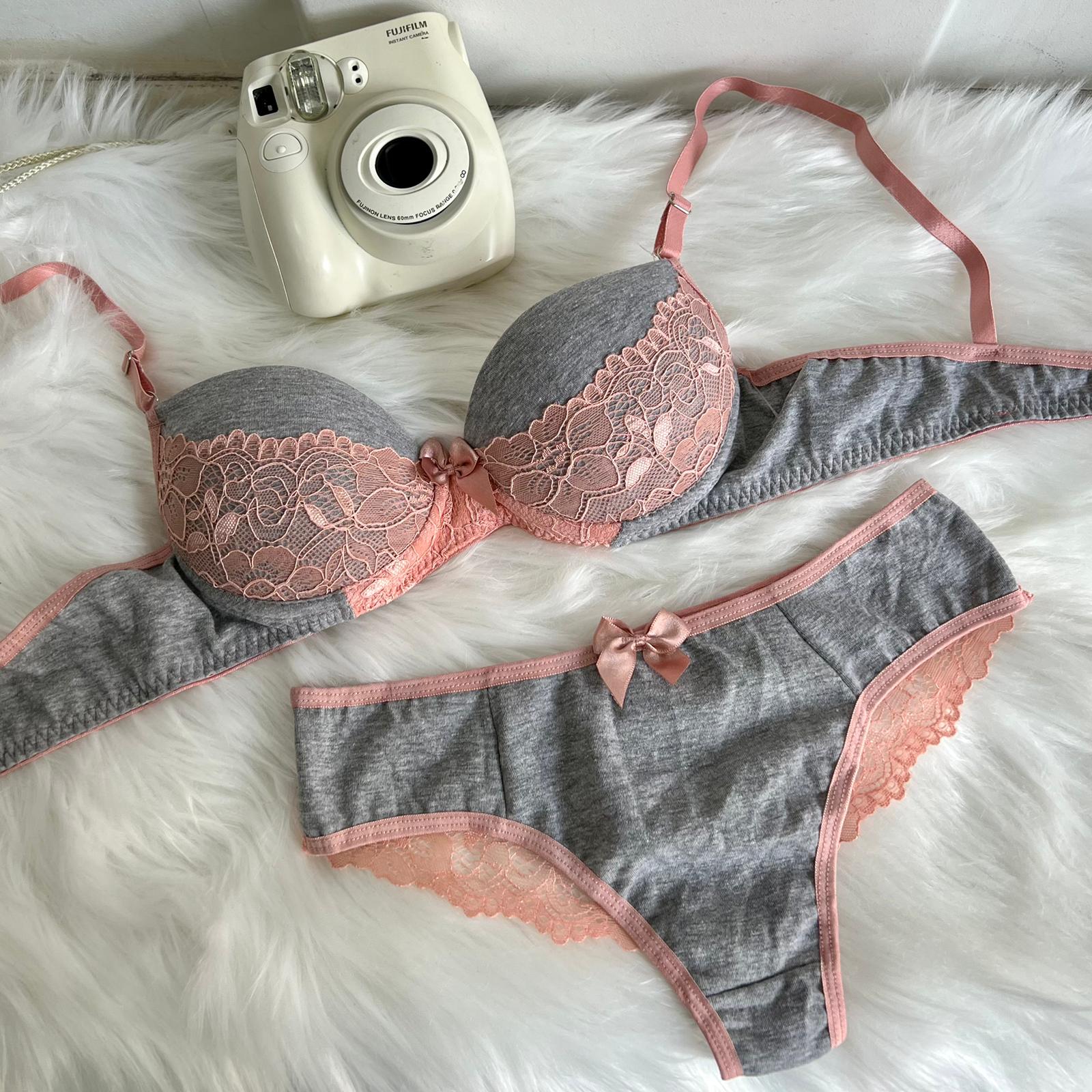 Set Joana - Grey and Pink