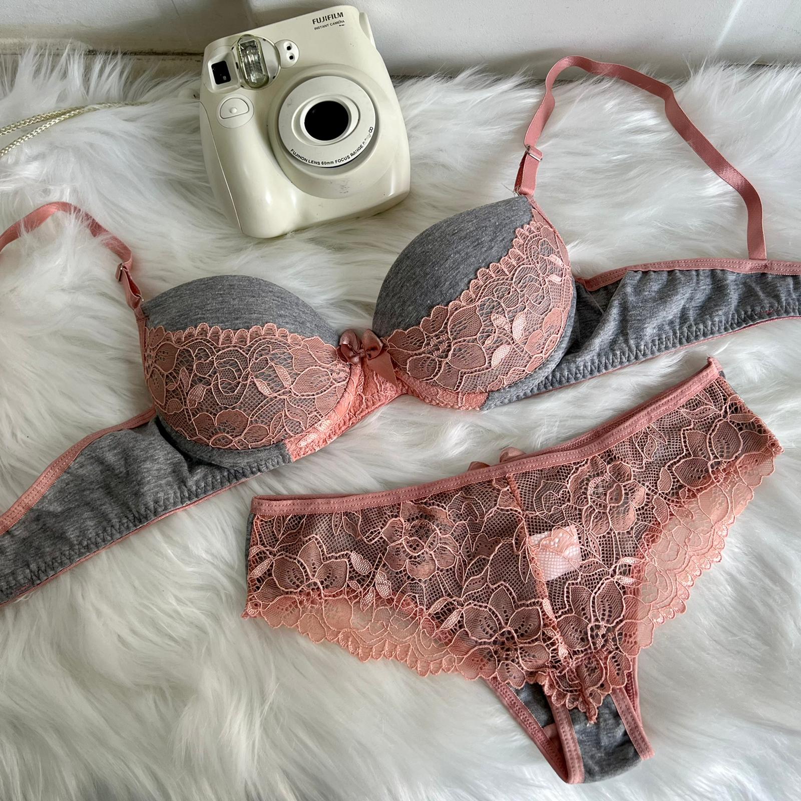 Set Joana - Grey and Pink