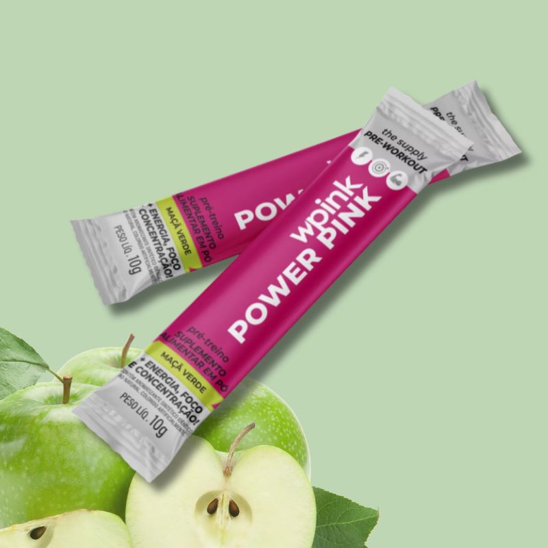 power pink de maçã verde - pré-treino – 300g - wp